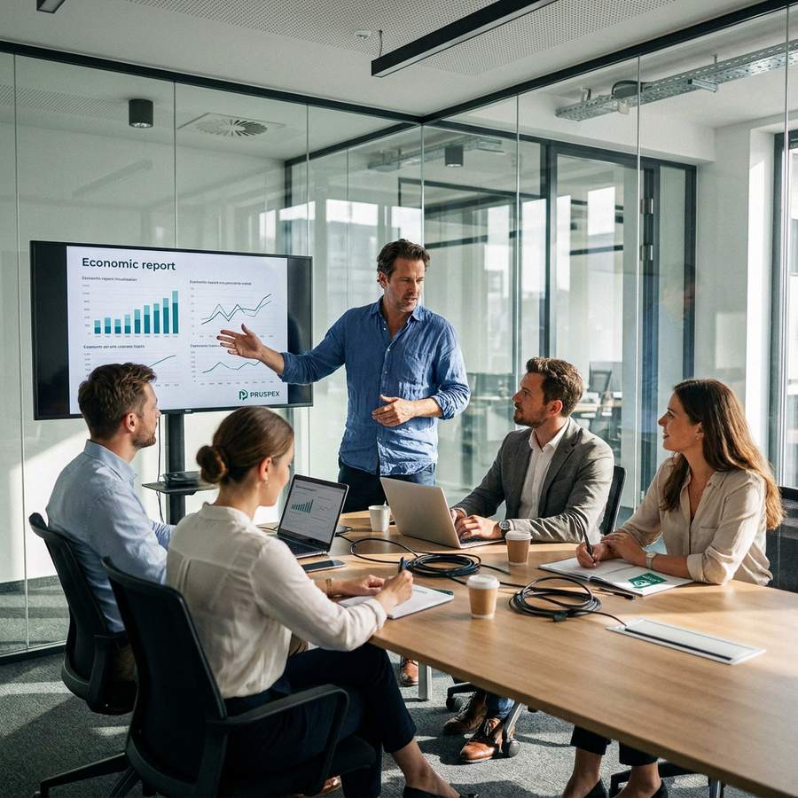 The Pruspex team collaborating in a strategy meeting